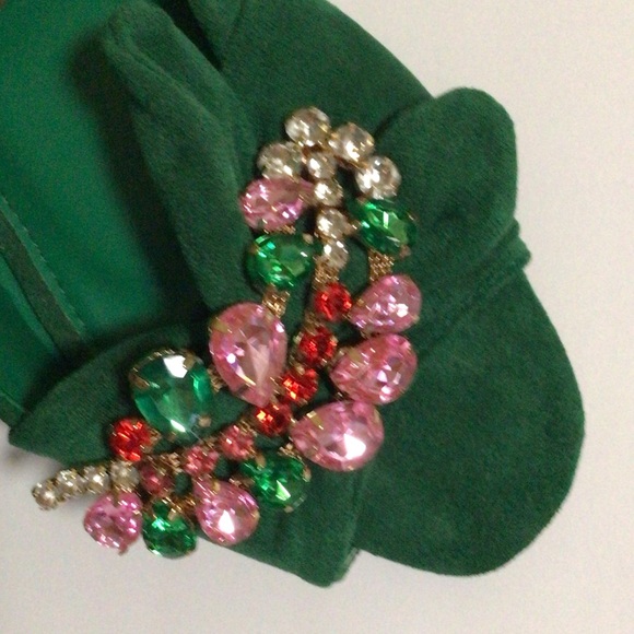 Green Embellished Sandals - Picture 8 of 8